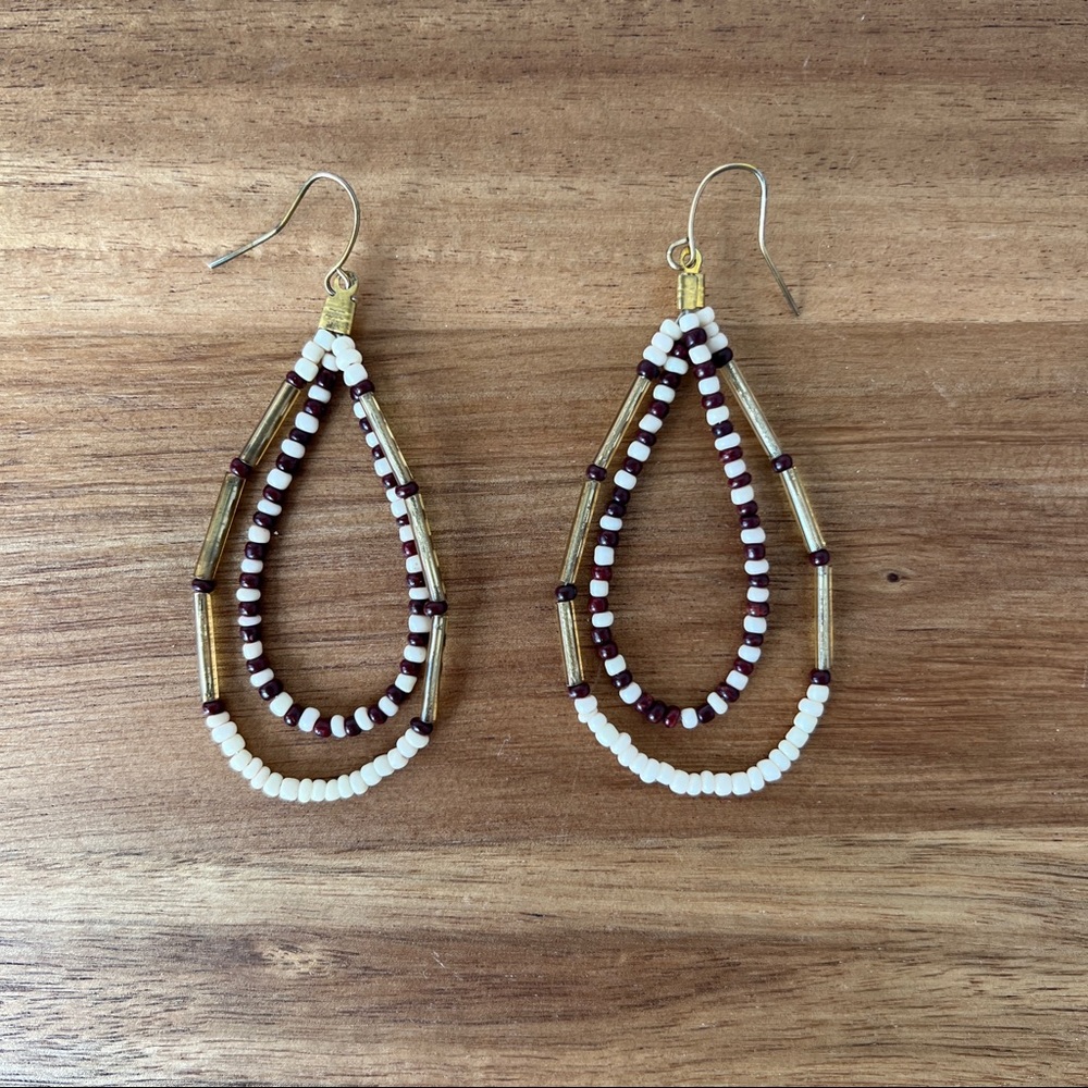Vintage beaded drop earrings